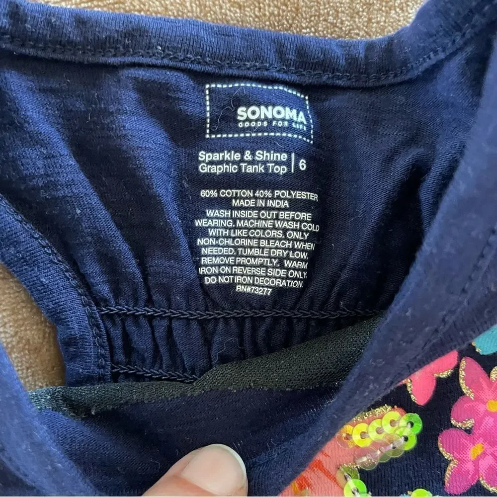 Sonoma Sparkle & Shine Navy Tank with Jumping Beans Pink Shorts